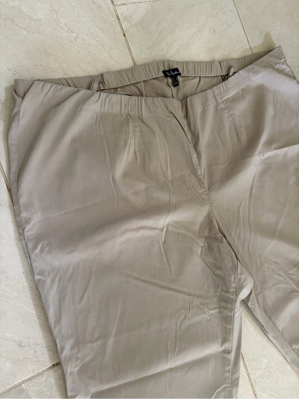 Ulla Popken Tan Stretch Pants Size 30 - Picture 3 of 6